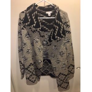 FULL TILT Oversized Women's printed cardigan